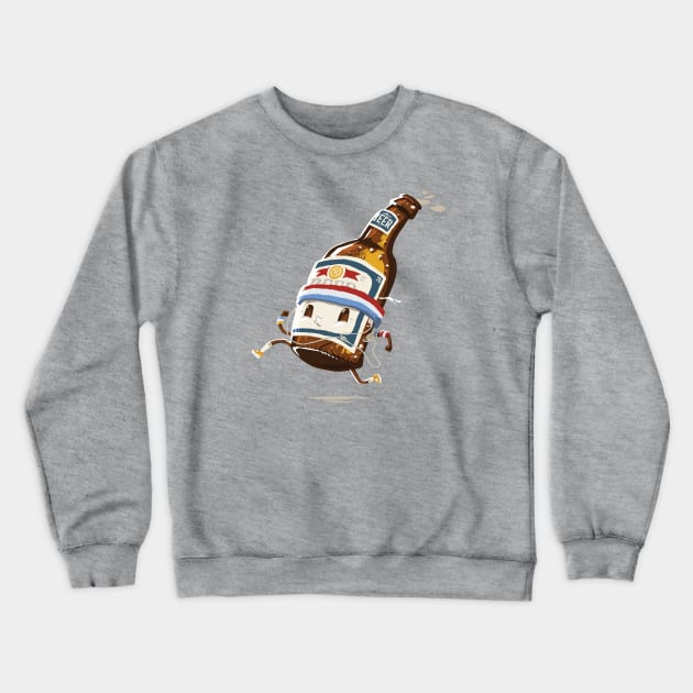 Beer Run ( Collaboration with Stacy Eyles) Crewneck Sweatshirt by goliath72